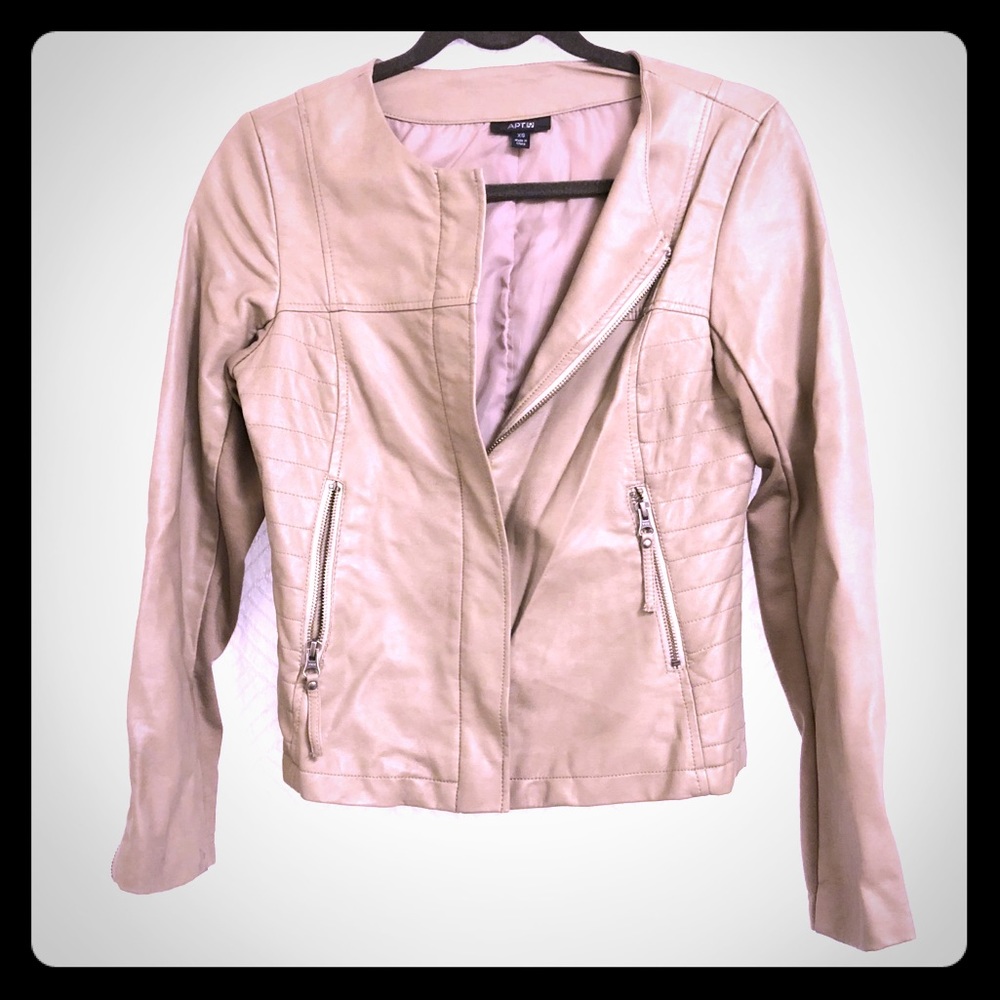 moto jacket mushroom taupe
